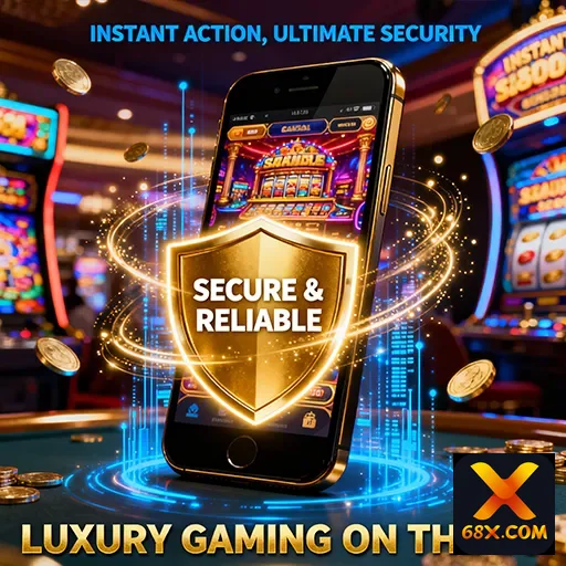 Ilustração de Explore o aplicativo cassino da 68x para experiências móveis