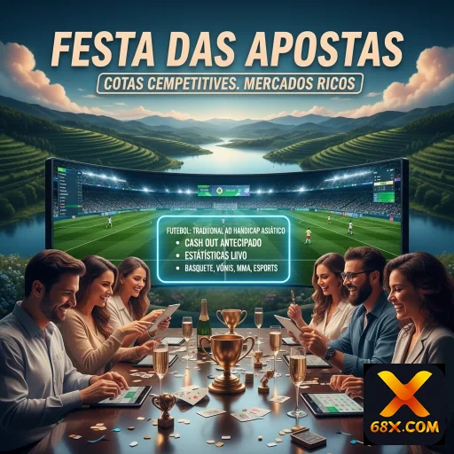 Ilustração de Explore o aplicativo cassino da 68x para experiências móveis