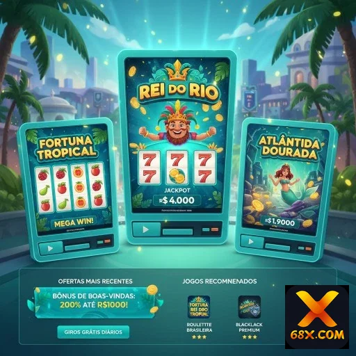 Ilustração de Explore o aplicativo cassino da 68x para experiências móveis